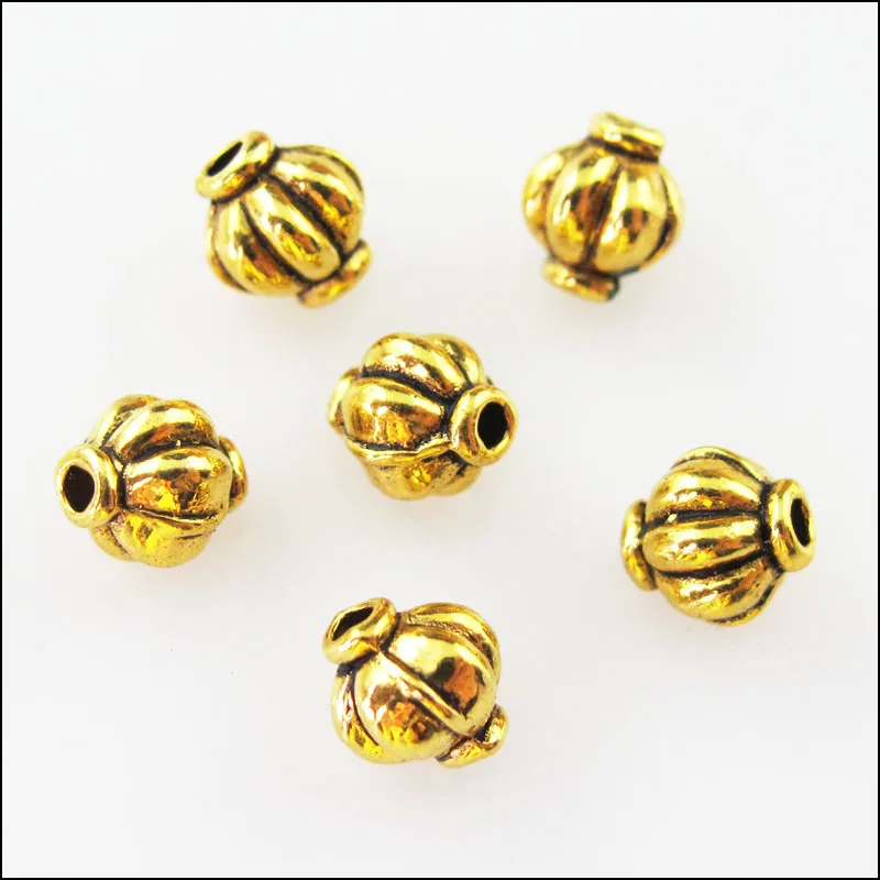35 шт. антикварные золотые бусины разделители в форме тыквы 6 мм|beads charms|spacer beadsspacer