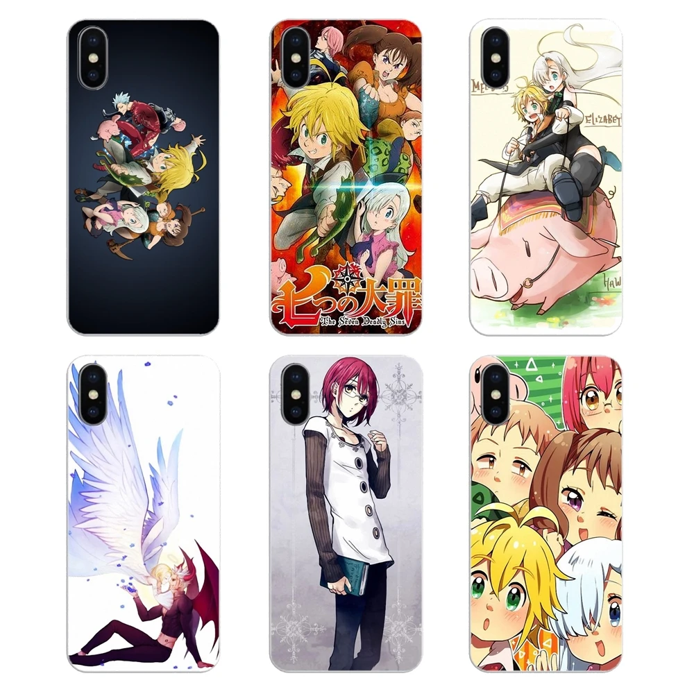 Чехлы для телефонов iPod Touch iPhone 4 4S 5 5S 5C SE 6 6S 7 8 X XR XS Plus MAX The Seven Deadly Sins Meliodas Elizabeth Liones King