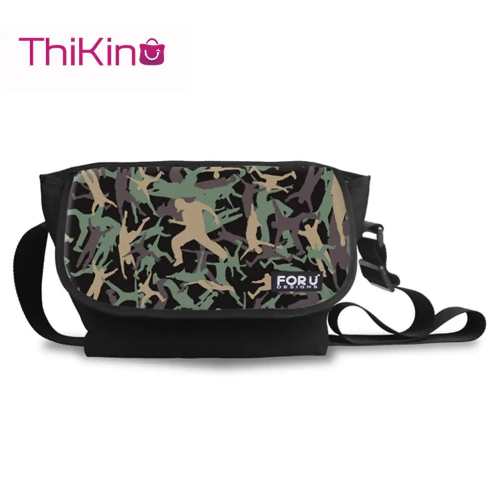 

Thikin 2019 New Big Messenger Shoulder Bag for Teenager Zipper Closure for Little Kids Boys School Bag
