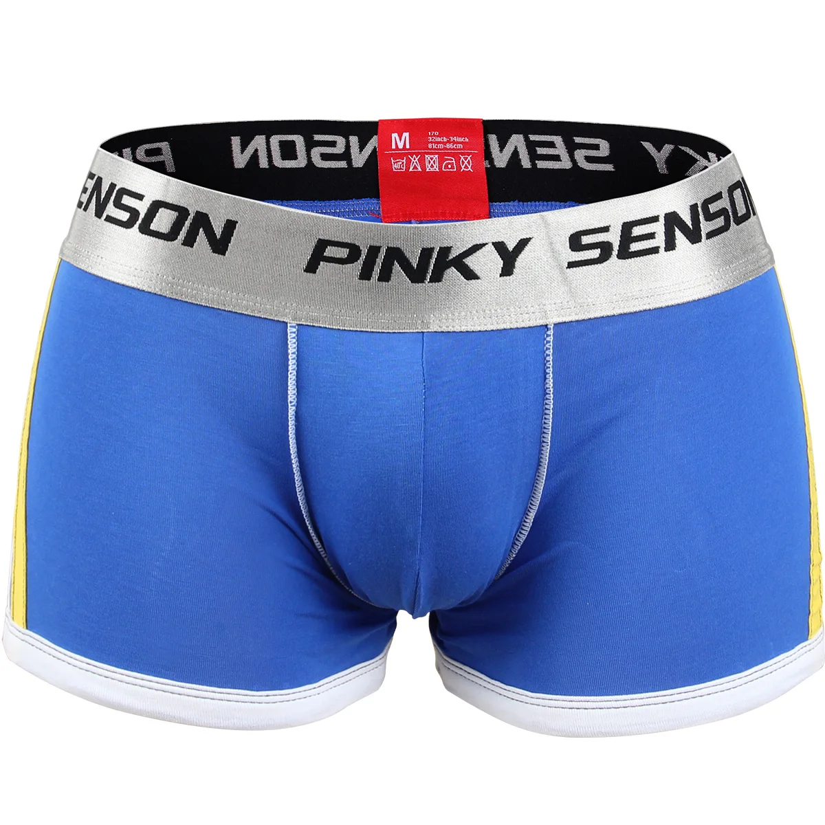 Royal blue Мужские хлопковые трусы-боксеры, Однотонные трусы-боксеры с четырьмя углами, Сексуальные трусы с низкой талией, нижнее белье, трусы, шорты - Цвет: Royal blue