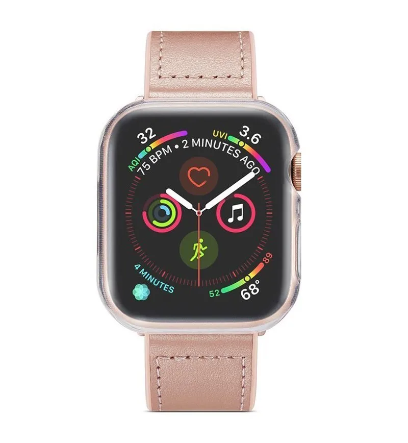 Прозрачный Ультратонкий чехол Full HD для Apple Watch 4, 3, 2, 1, 40 мм, 44 мм, защитный чехол из ТПУ для Iwatch 38 мм, 42 мм