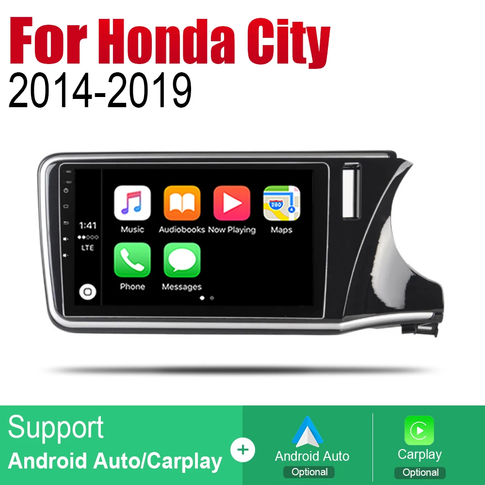 Top Auto Radio 2 Din Android Car Player For Honda City 2014~2019 GPS Navigation BT Wifi Map Multimedia system Stereo RHD 3