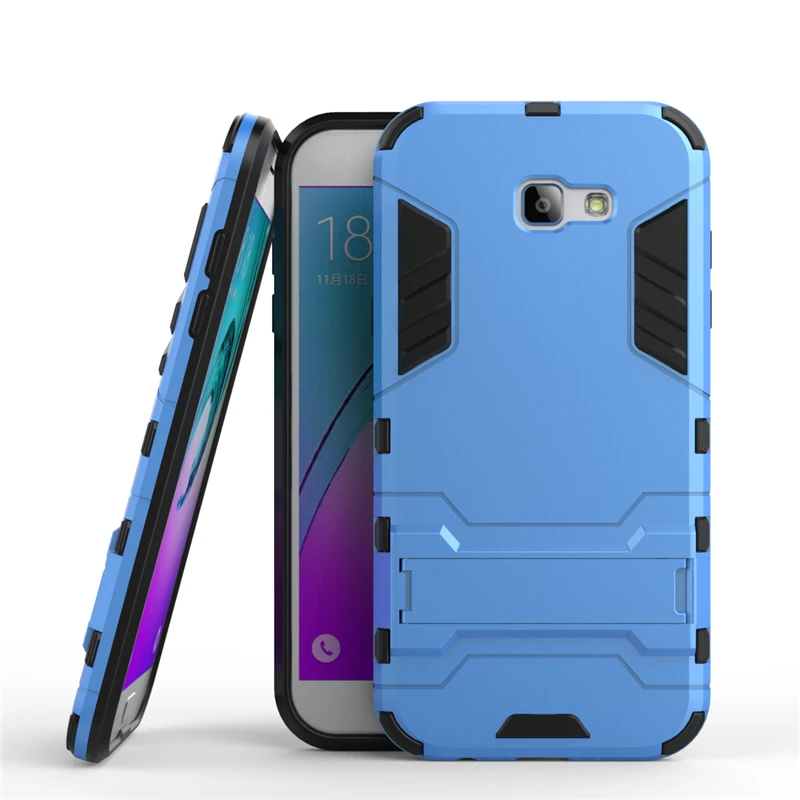 2 in 1 Hard PC+Soft Silicone Rugged Rubber Kickstand Case For SAMSUNG Galaxy A7 2017 A720 Armor Shockproof Phone Holder Cover (15)