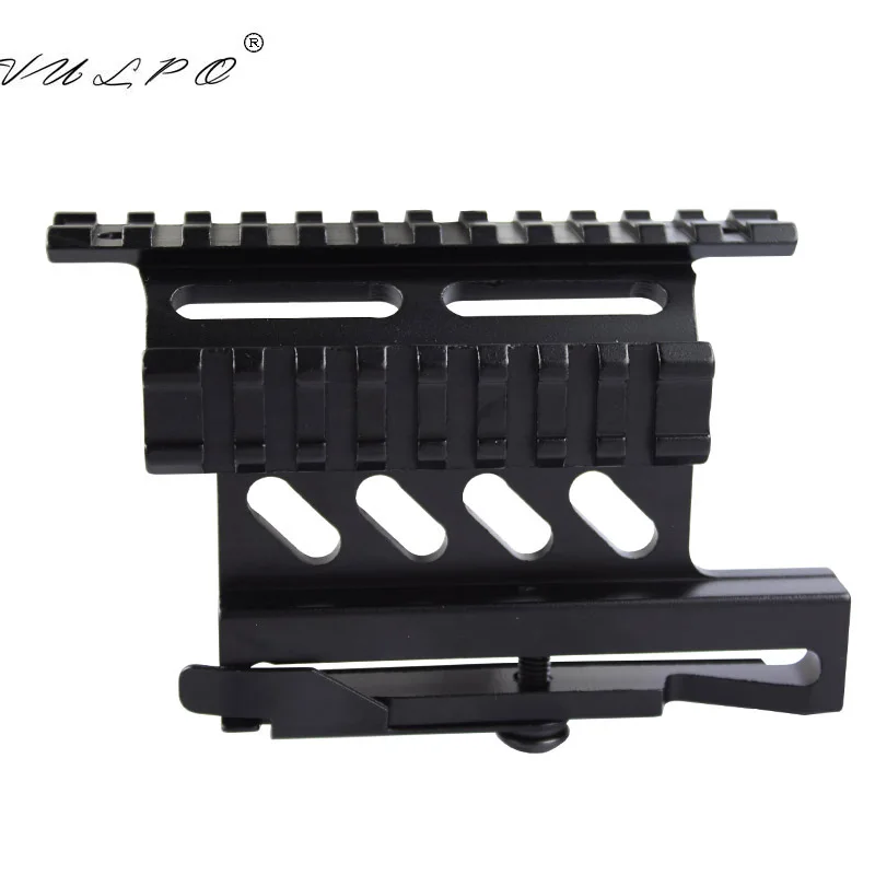 

VULPO Tactical quick QD Style Rail Mount AK47 AK74 SAIGA Detach 20mm Weaver rail Side Mount for Hunting Airsoft Scope