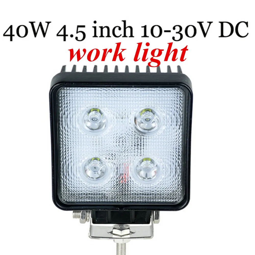 

new arrival Offroad 4x4 Truck tractor Boast SUV ATV LED Work light 2pcs40W LED Work light lamp square FLOOD BEAM
