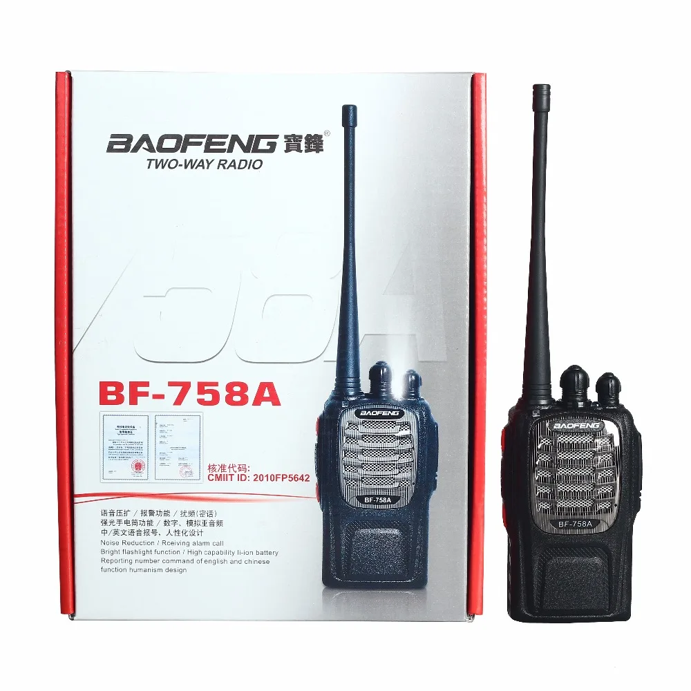 Baofeng Портативной Рации 10 КМ 6 Вт Двухстороннее Радио BF-758a Walkie Talkie Ручной Pofung bf 758a