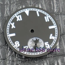 Parnis 38,9 мм черный циферблат зеленый световой циферблат Калибр ETA 6498 мужские часы части