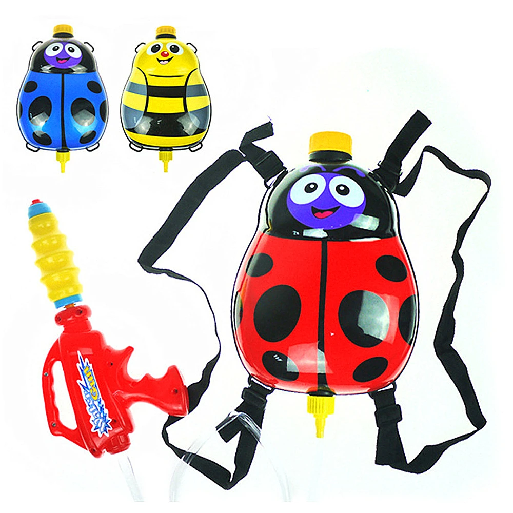 

Animal Backpack Water Gun Ladybug Outdoor Blaster Knapsack Squirt Pressure Swimming Pool Battle Toys Kids