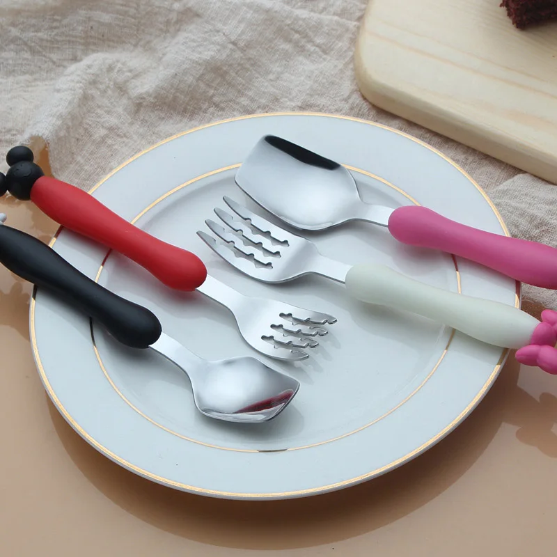 Baby-Feeding-Tableware-Cute-Mouse-Bowls-With-Fork-Spoon-Children-Dinnerware-Food-Container-Infant-Dishes-Plate-T0668 (6)