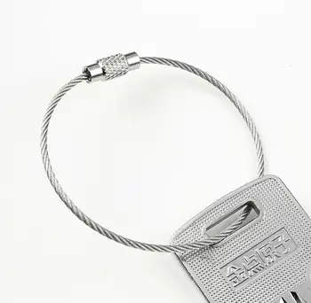 

50pcs/lot stainless steel Outdoor wire rope key ring creative keyrings accessories wholesale