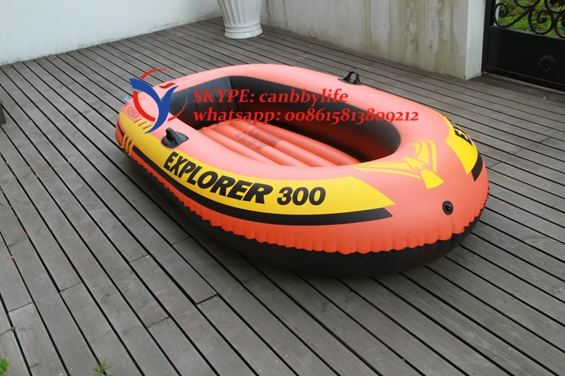 Три человека Intex Explorer 300 надувной плавательный бассейн воды играть гоночная лодка плавающий плот с веслами и насосом