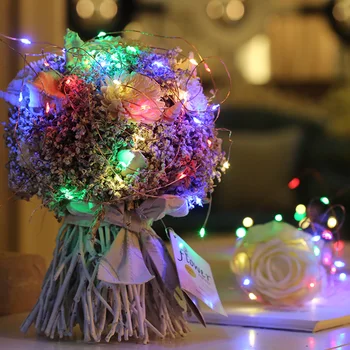 

1M 2M 3M 5M 10M 100LEDs Copper Wire LED String lights Holiday lighting Fairy Garland For Christmas Tree Wedding Party Decoration