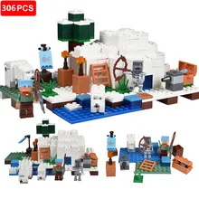 306pcs Minecrafted Building Blocks Ice Polar Igloo DIY Building Bricks Educational Toys For Kids Compatible Legoed Minecrafted