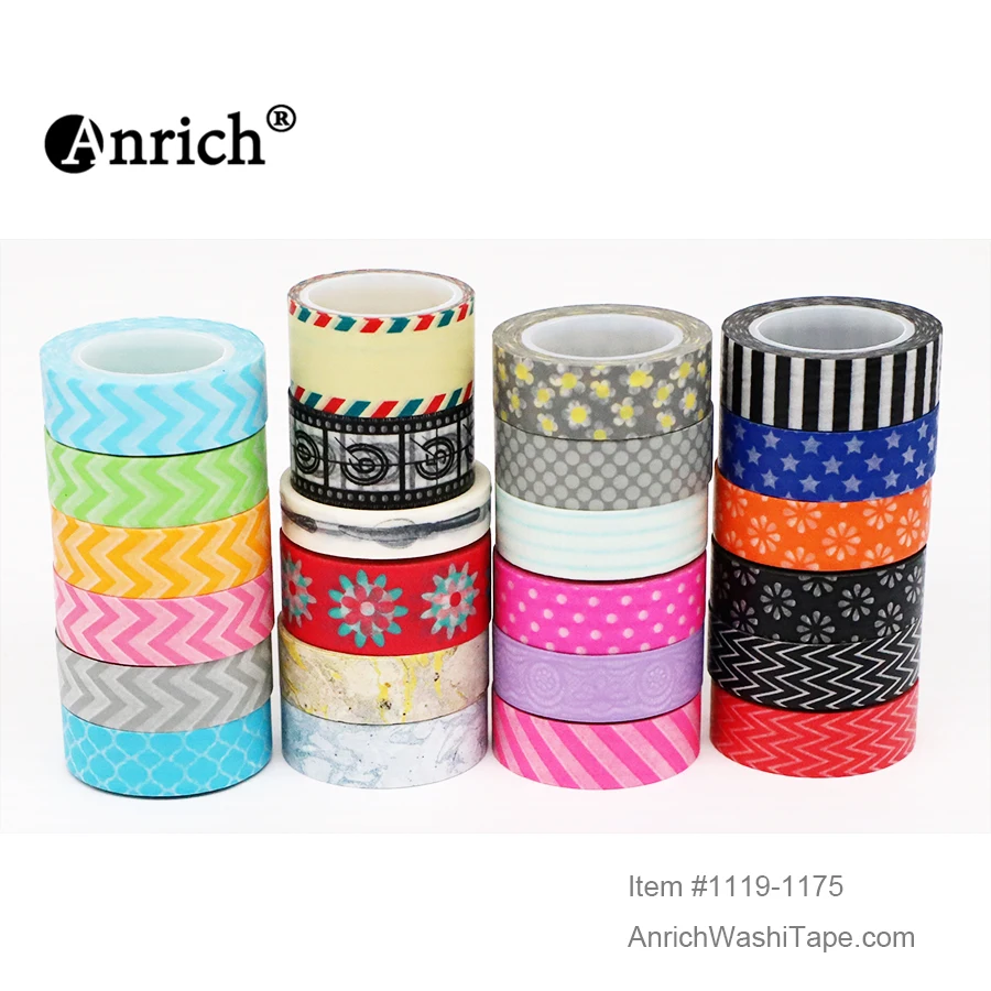 

Free Shipping washi tape,Anrich washi tape #1119-1175,basic design,colorful,customizable
