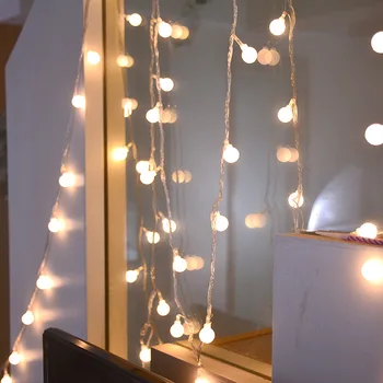 

1.5M 3M 6M LED Fairy Garland Ball String Lights outdoor Waterproof For Wedding Indoor Decoration Battery Powered