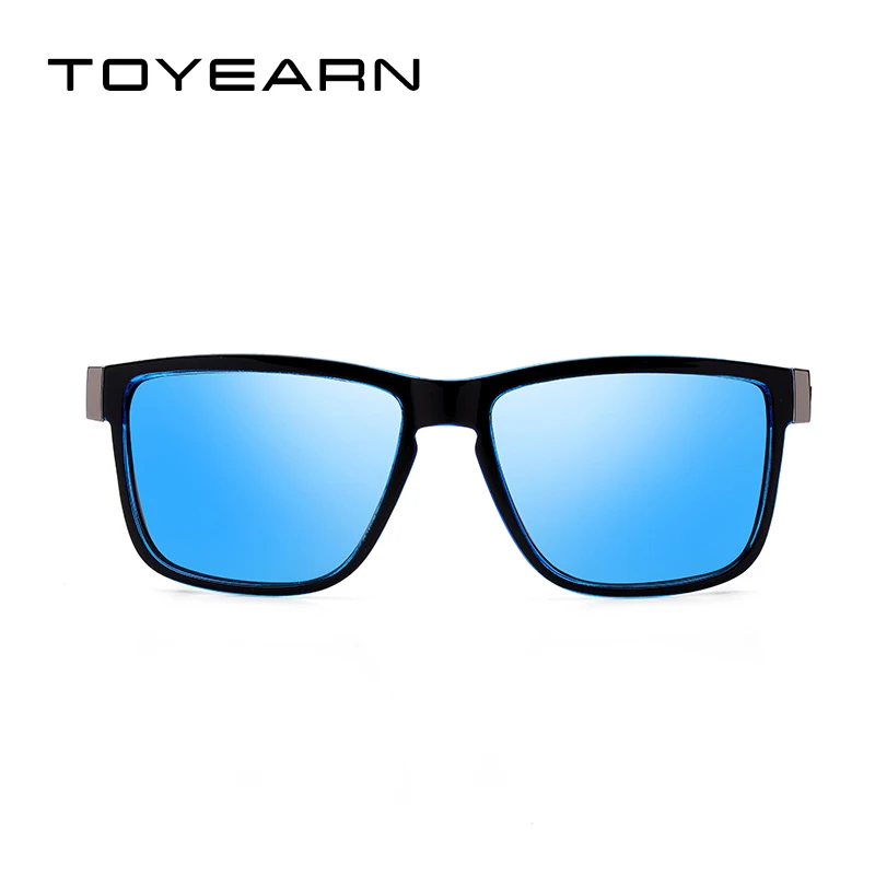 TOYEARN новые брендовые дизайнерские винтажные мужские квадратные поляризованные солнцезащитные очки, мужские спортивные зеркальные солнцезащитные очки для вождения