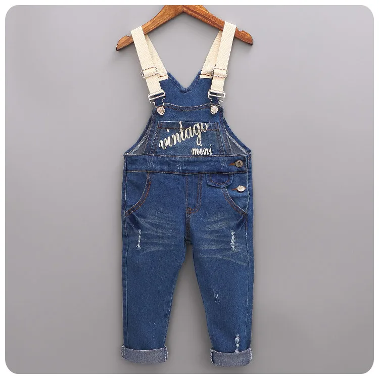 

Korean Children's Garment 2016 Autumn New Pattern Trousers Men Girl Baby Letter Palm Cowboy Salopettes Children Overalls