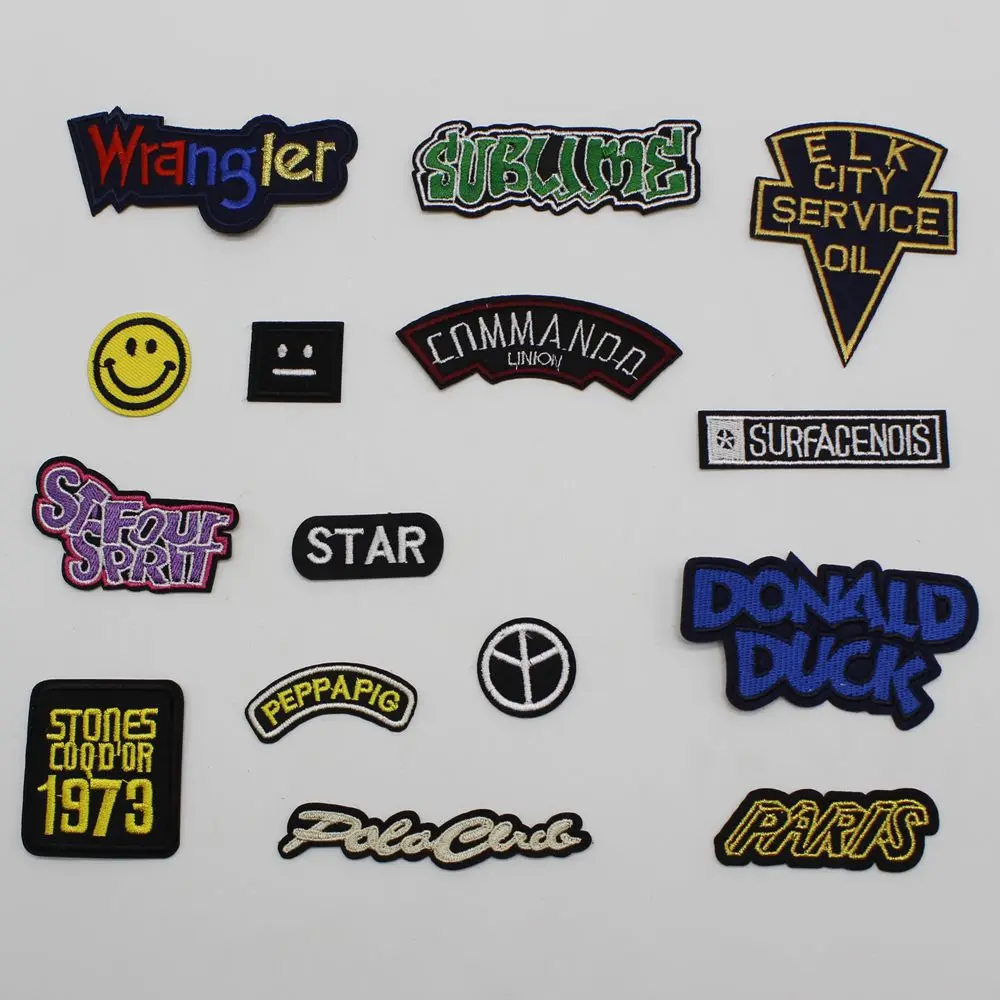 

1 pcs cute cartoon eye badge theme embroidery patch iron stickers badge DIY clothing decals