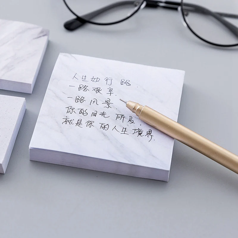 1 шт. мрамор Sticky Note Kawaii memo pad планировщик стикеры бумага маскировки милый корейский школьные принадлежности канцелярские принадлежности