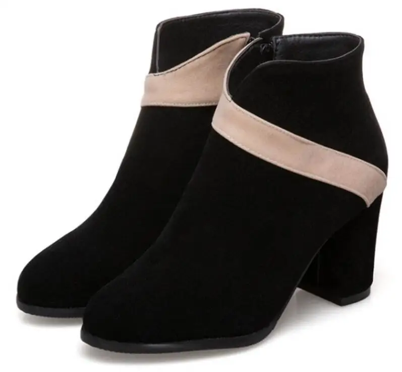 

Sapato Feminino Women Ankle Boots Office Woman Shoes Chunky High Heels Pumps Gladiator Spring Autumn Booties Chaussures XZ181288