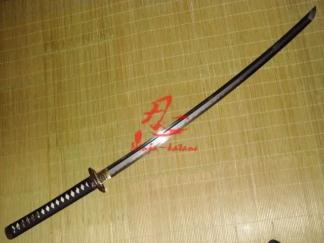 

clay tempered SANMAI jp musashi katana wave hamon sharpened can custom