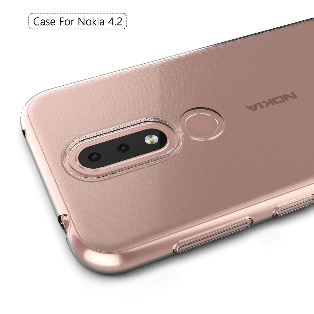 Прозрачный чехол для телефона из ТПУ для Nokia 4,2, силиконовый мягкий защитный тонкий чехол для Nokia 4,2 3,2X71 9, прозрачный чехол