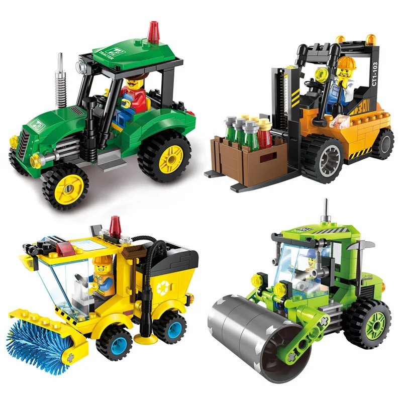 

Pirate Treasure Hunt Submarine Blocks City Forklift Truck Engineering Car Building Blocks Compatible Legoe Toys For Children
