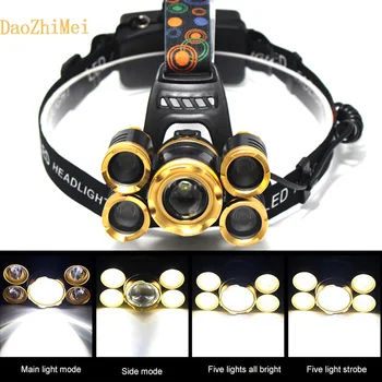 

15000 lumens rechargeable led headlamp 3T6 5T6 head flashlight cree xml t6 head lamp waterproof lights headlight 18650 battery