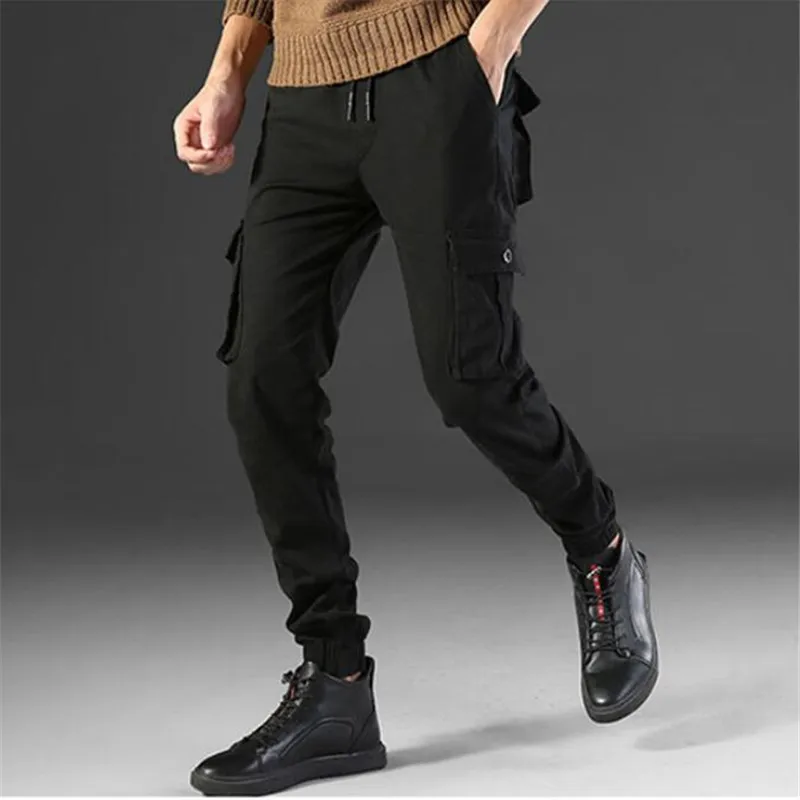 Мужские повседневные брюки уличная джоггеры джинсы мужские высокие уличные модные хип-хоп тонкие брюки карго джинсы джинсовые шаровары