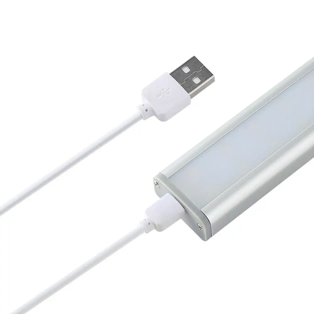 2 шт 20LED шкаф свет USB Перезаряжаемый двухрядный свет беспроводной движения активированная лампа энергосберегающий датчик ночник