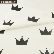 Печатная корона дизайн хлопок ткань Tecido швейная ткань Ремесленная Teramila ткань украшение с помощью квилтинга домашний текстиль Twill CM