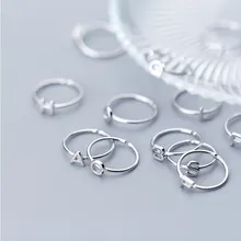 100% 925 Sterling Silver 26 Letter Rings for Women Girls Elegant A-Z Alphabet Cocktail Opening Ring Wedding Engagement Jewelry