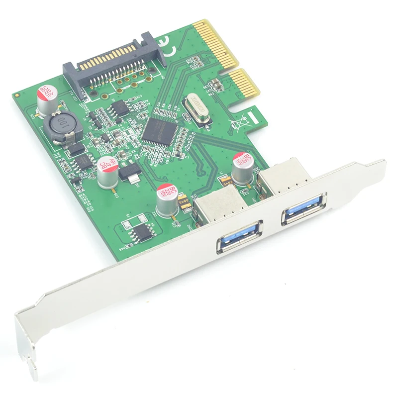 PCIe x4 К 2x USB3.1 расширения Card PCI e 3 1 Тип usb адаптер одноцветное конденсатор