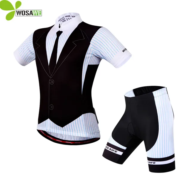US $26.49 WOSAWE Summer Sports Jersey Cycling Set Clothing Short Sleeve Men Suits Bike Clothes 4D Gel Pad Rop