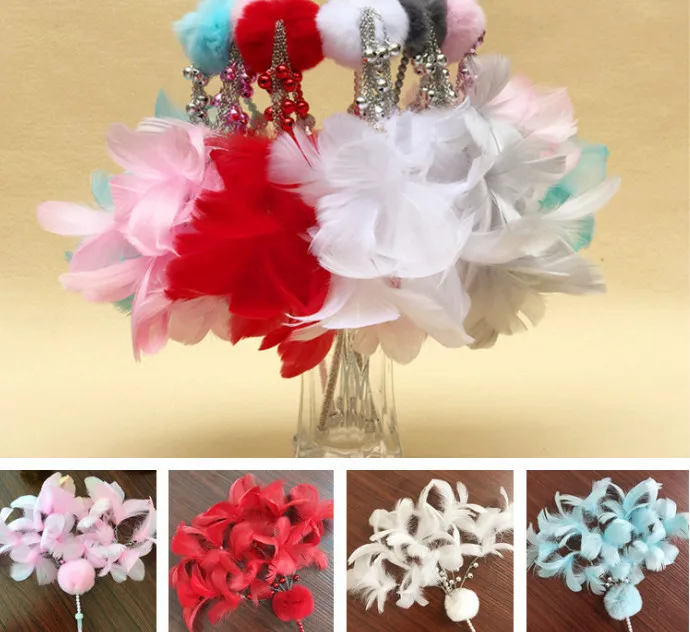 

USD 4.8/PC Free shipping pet cat kitten toys feather fishing pole cat teaser luxury styles 10pcs/lot