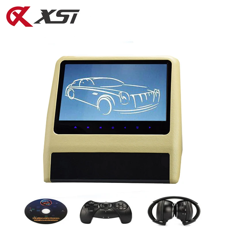 Автомобильный подголовник XST с монитором 9 дюймов видеоплеер USB/SD 800*480 ЖК-экраном