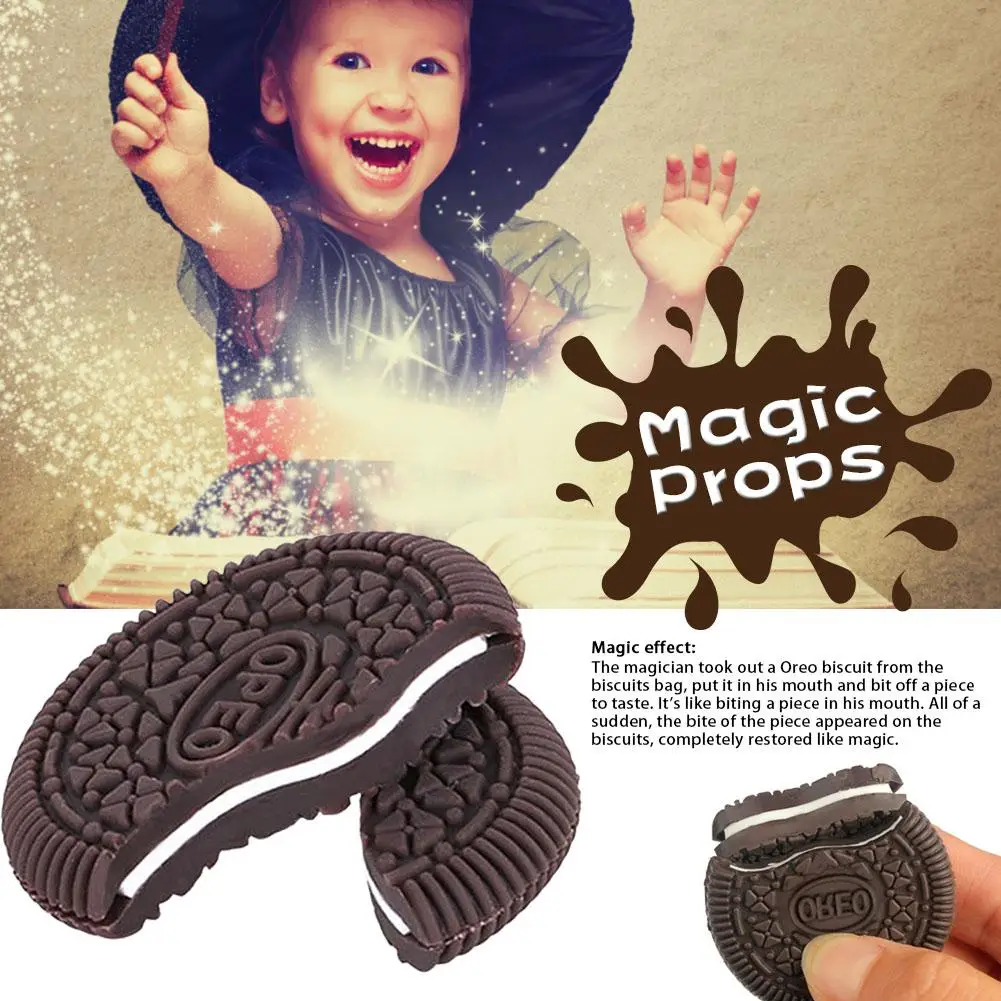 

Biscuit Bitten And Restored Magic Tricks Cookies Reduction Close-Up Magic Props Funny Toys For Children Kids In Stock Clearance