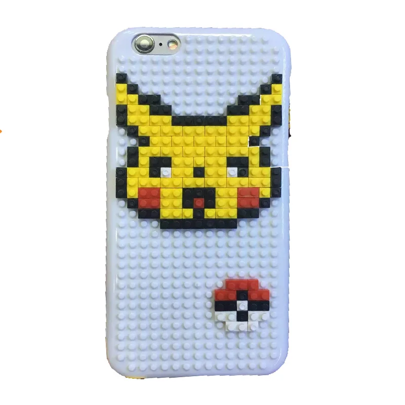 Cute 3D Cartoon Pocket Monsters Phone games building blocks hard case For iphone 6 6s plus cover for i6 i6s coque |