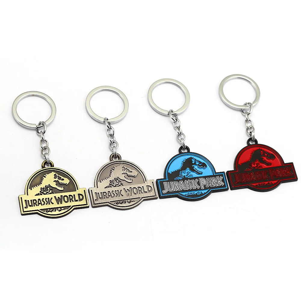 Movie Jurassic World Fallen Kingdom Keychain Jurassic Park Key Pendant
