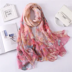 2019 Bufanda de Seda de las Mujeres de Moda Suave Impreso Bufandas de las Señoras Chales Envuelve Pashmina Foulard Foulard Hijabs 110 * 220 Cm 2019 Bufanda de Seda de las Mujeres de Moda Suave Impreso Bufandas de las Señoras Chales Envuelve Pashmina Foulard Foulard Hijabs 110 * 220 Cm
