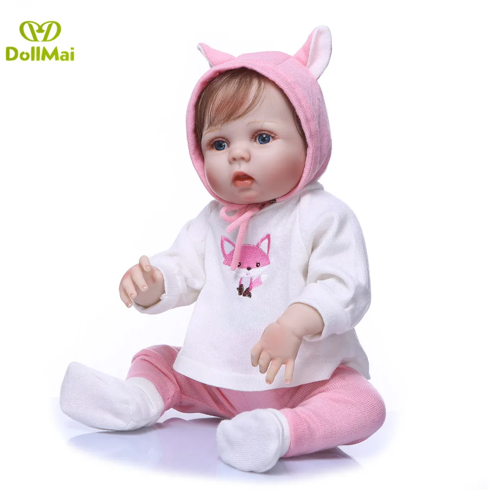Кукла Reborn DollMai для девочек 22 ཱི см одежда с лисой силикон всего тела|Куклы| |