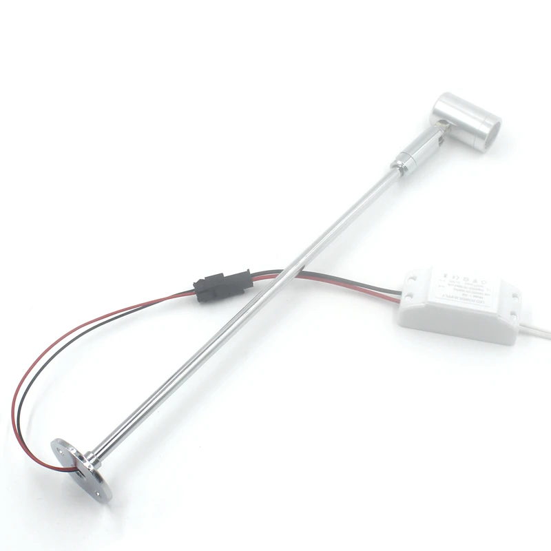 AC220V 110V 4pcs font b LED b font cabinet spotlamp Table Stand Pole burner font b