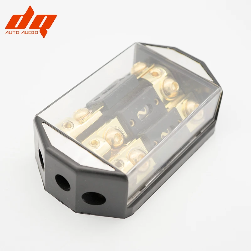

80A/100A/150A/200A Car Audio 1 In 3 Way Out Distribution Block Fuse Holder For 12V-24V Boat Vehicles speaker Amplifier Subwoofer