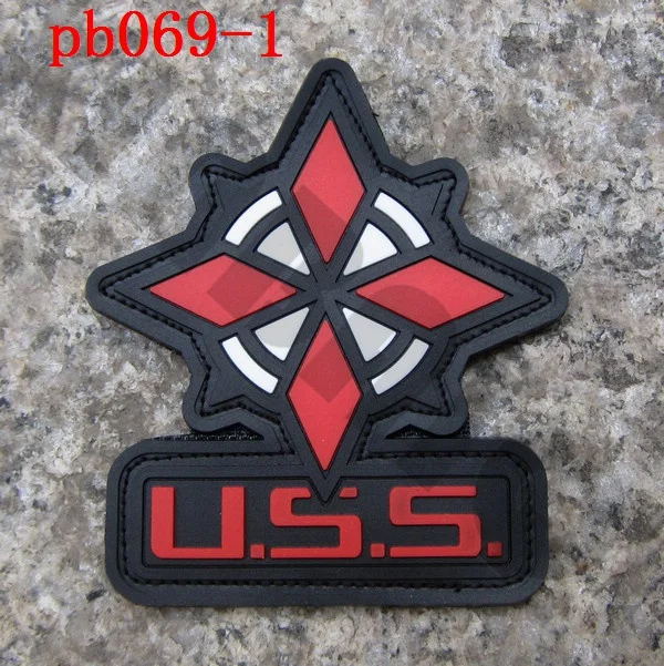 3D ПВХ патч Biohazard зонтик корпорация USS - Цвет: PB069 Colors