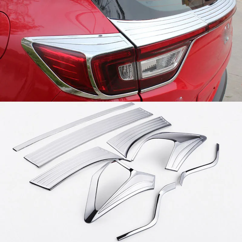 

For Honda XRV XR-V 2015 2016 2017 Chromed Rear Light Lamp Cover Trim Tail Light Cover Frame Protector Sticker Car Styling 8Pcs