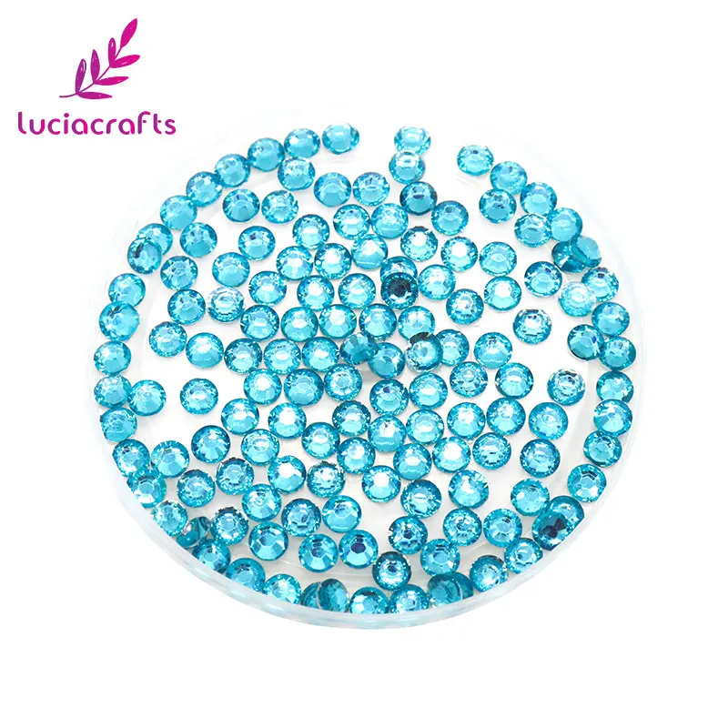 Lucia crafts 16 цветов для резки 5 мм 500 шт./лот SS20 Стразы с плоской задней поверхностью DIY для мобильного телефона Стразы для дизайна ногтей F0801 - Цвет: Peacock Blue
