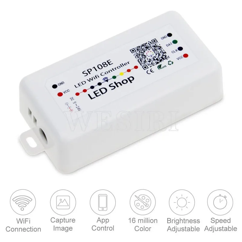 DC5 24V SP110E SP105E SP107E Bluetooth музыкальный контроллер SP108E WIFI для WS2811 WS2812B SK6812 APA102 WS2801