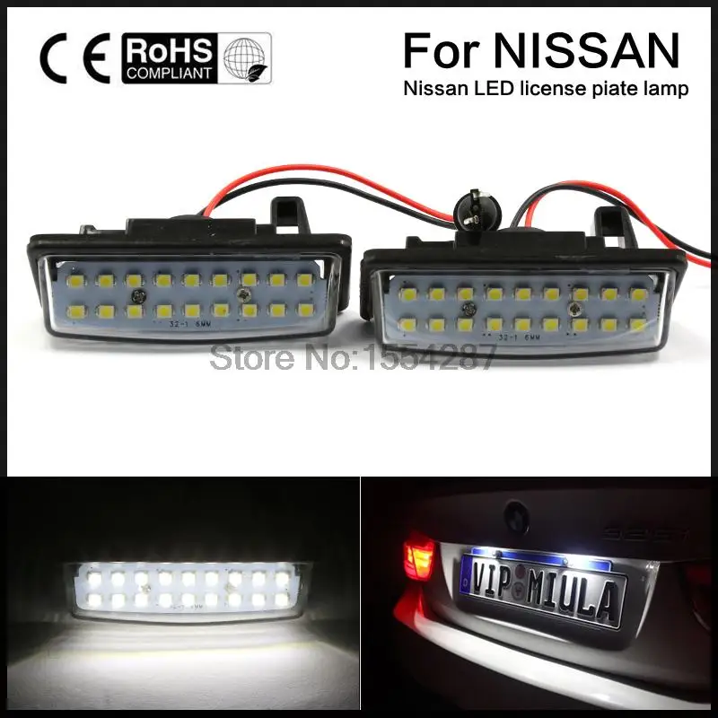 2x car LED License Plate Lights Lamps fit for 2013 2014 2015 Nissan