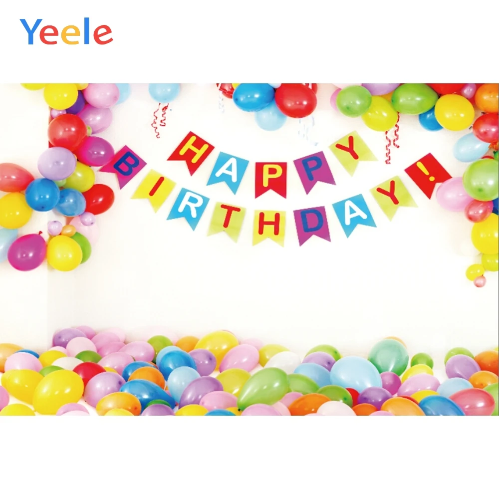 Yeele Balloons Baby Birthday Flags Party Photographic Backgrounds  Customized Digital Photography Backdrops For Photo Studio|Nền| - AliExpress