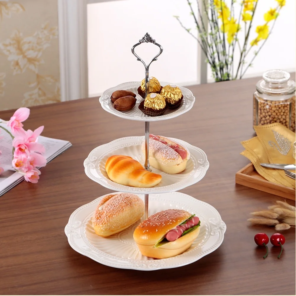

2 & 3 Layer Tier Steel Food Cupcake Cake Display Stand Rack Wedding Xmas LAD-sale